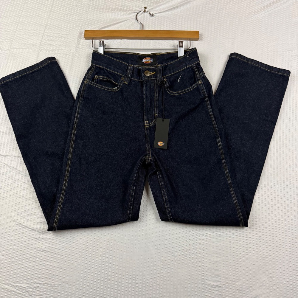 Dickies Womens High Waisted Straight Leg Indigo Denim Jeans FPR36NB Size 25R